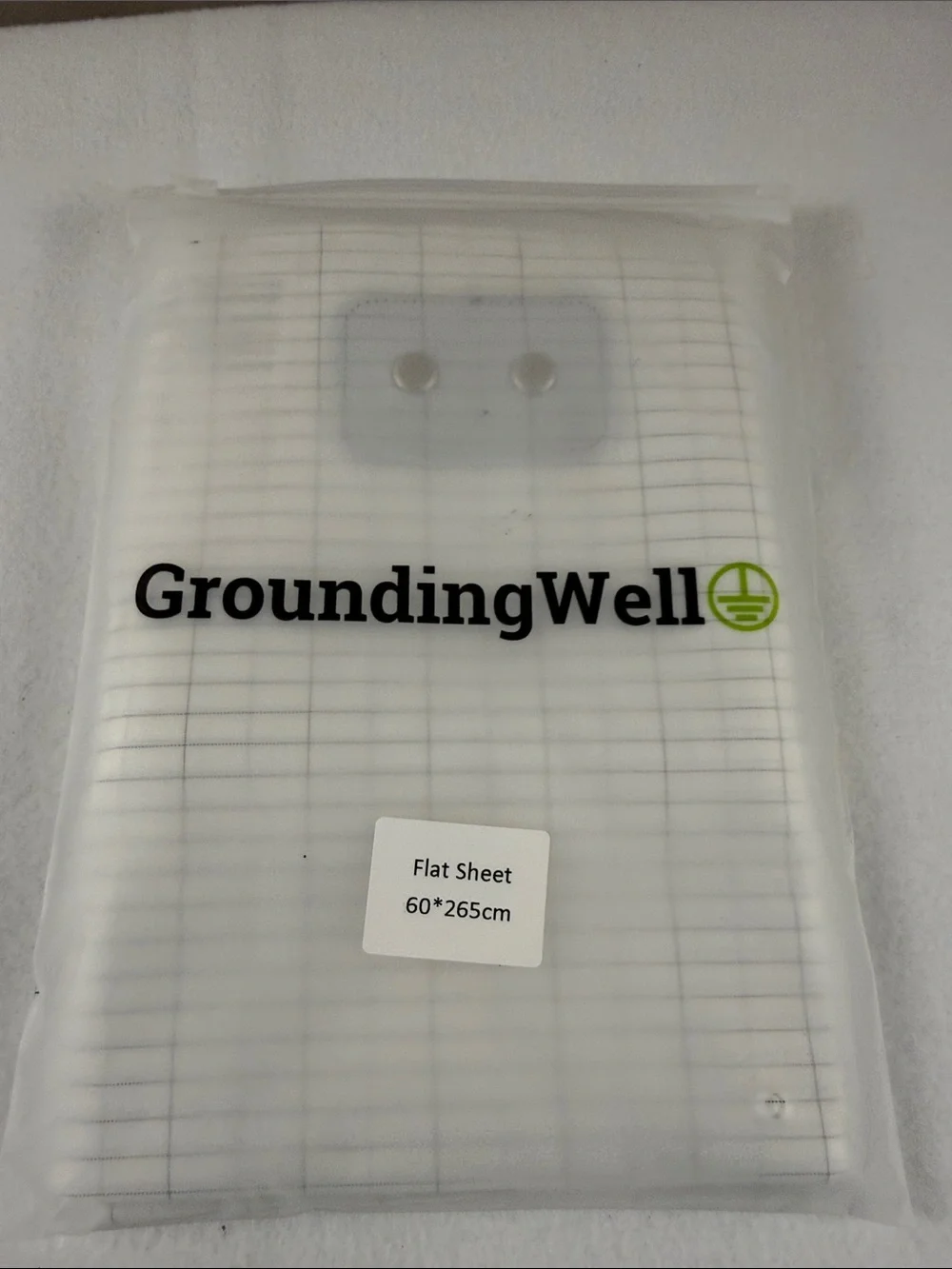 White Flat Sheet — Grounding Sleep Accessory